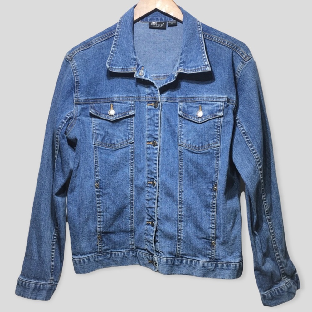 Sunburst by Morning Sun Women’s Jean Jacket Medium Wash Size L